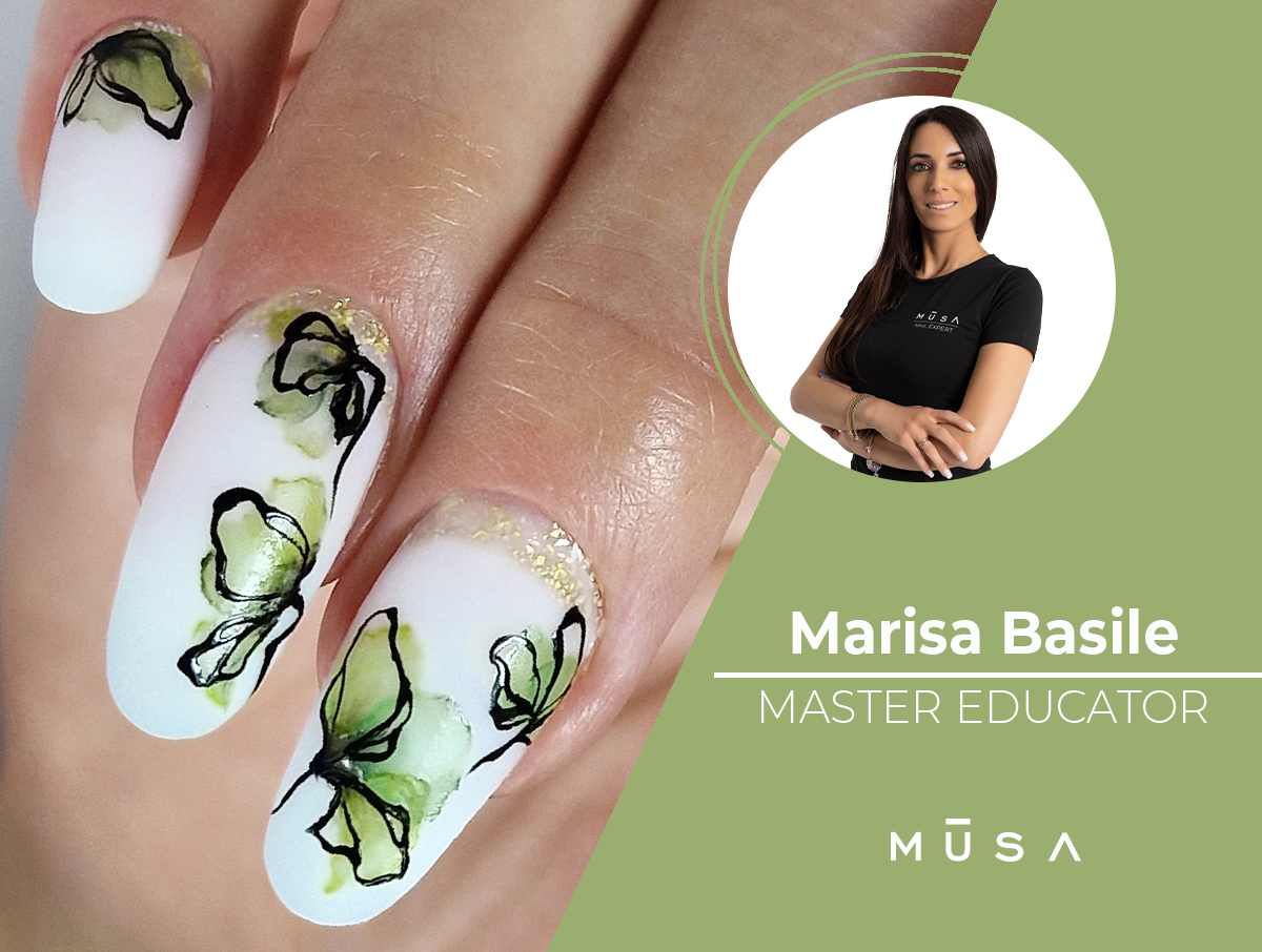 Video tutorial manicure Green Flower - Master Musa Marisa Basile