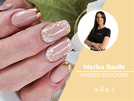 Video Tutorial Nail art White and Gold - Master Musa Marisa Basile