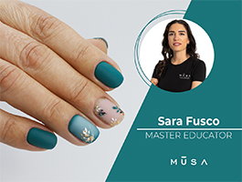 Video tutorial Milky green nail art -Master Musa Sara Fusco